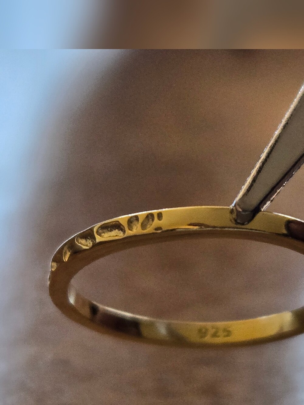 Dainty Gold Tone Band 925| Size 7